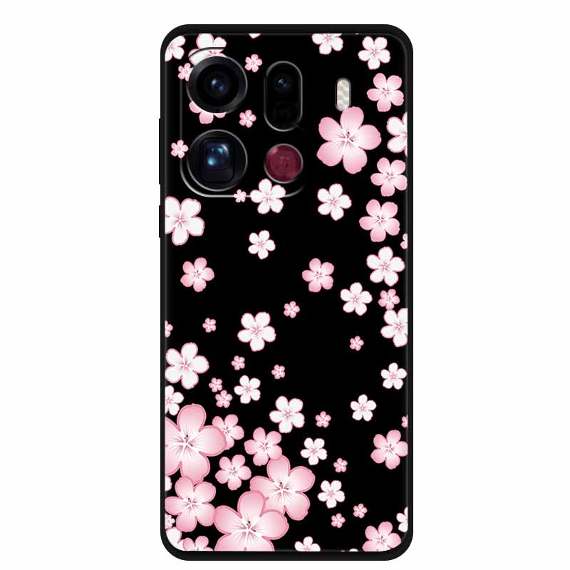 Чехол для телефона OPPO Find X9 Pro 5G Милый Мультяшный Мягкий Силикон Черный Защитный Чехол-Ракушка для OPPO FindX9 Pro 6.78" Задняя Крышка