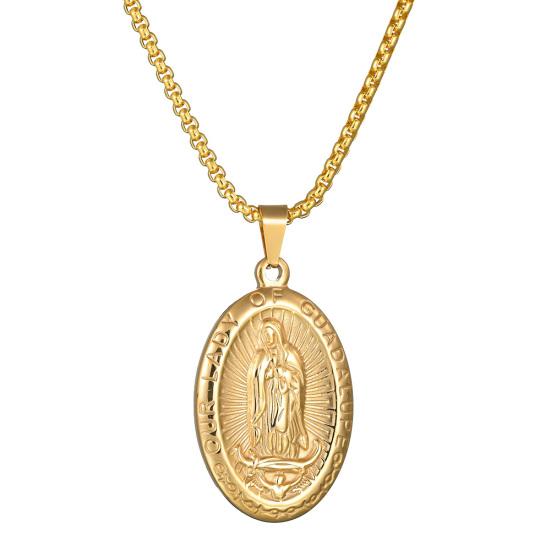 Религиозная Дева Мария Гваделупская тисненая подвеска ожерелье ювелирный декор подарок