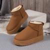 Thick Plush Platform Snow Boots Women Winter Keep Warm Fur Cotton Shoes Woman Faux Suede Slip-On Ankle Boots