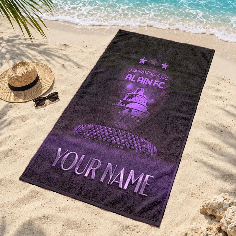 Al Ain FC Custom Name Beach towels also serve as bath towels summer essential a musthave for the outdoors the beach and the pool