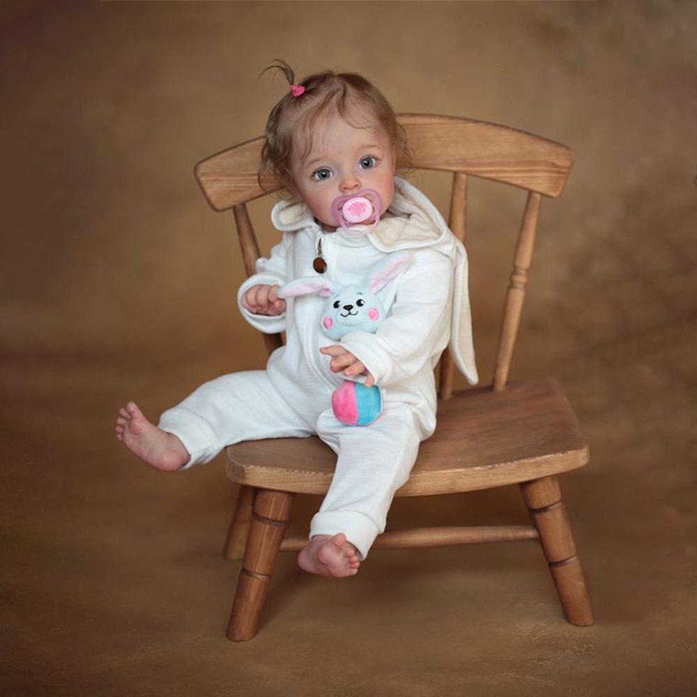 Милые куклы-реборн Suesue 24'' 60 см большого размера, тканевое тело, новорожденная кукла, белый комбинезон, реалистичные куклы-симуляторы для детей, подарки на день рождения, Рождество