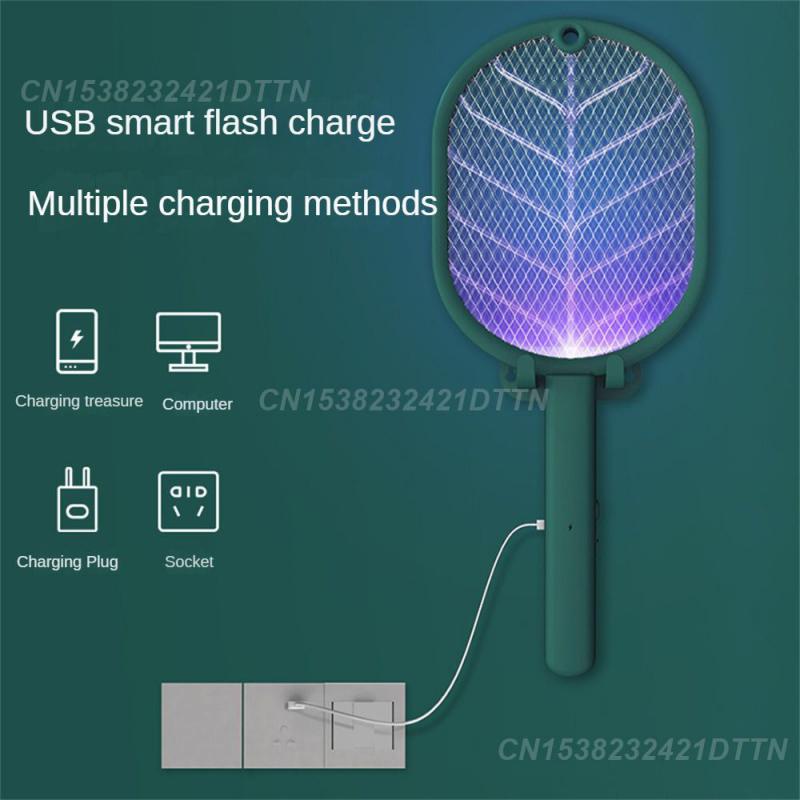 Электрическая мухобойка Электрический шокер Внутренняя и внешняя мухобойка Ловушка Борьба с вредителями Электрическая мухобойка для комаров Ловушки-ловушки