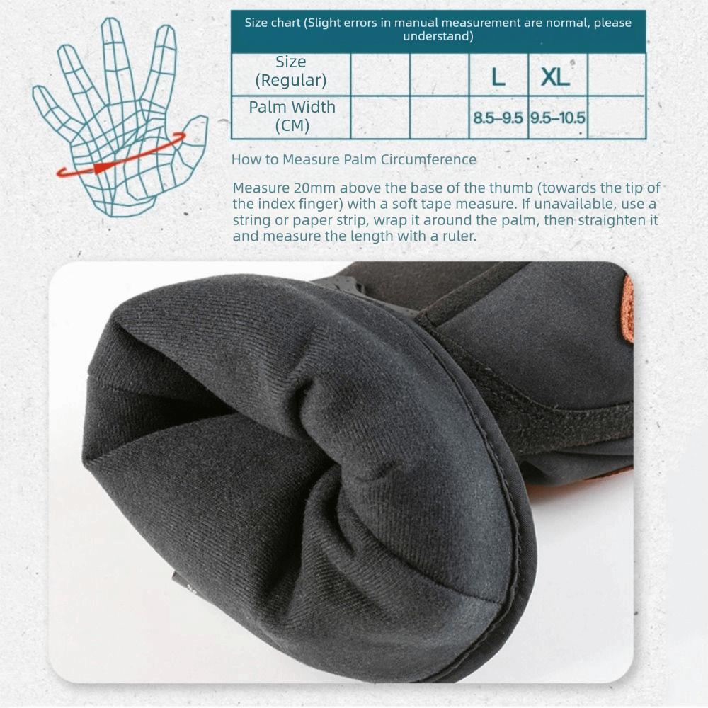 1Pair Touch Screen Motorcycle Gloves Waterproof Biker Gloves for Cycling,Hiking,Running,Driving