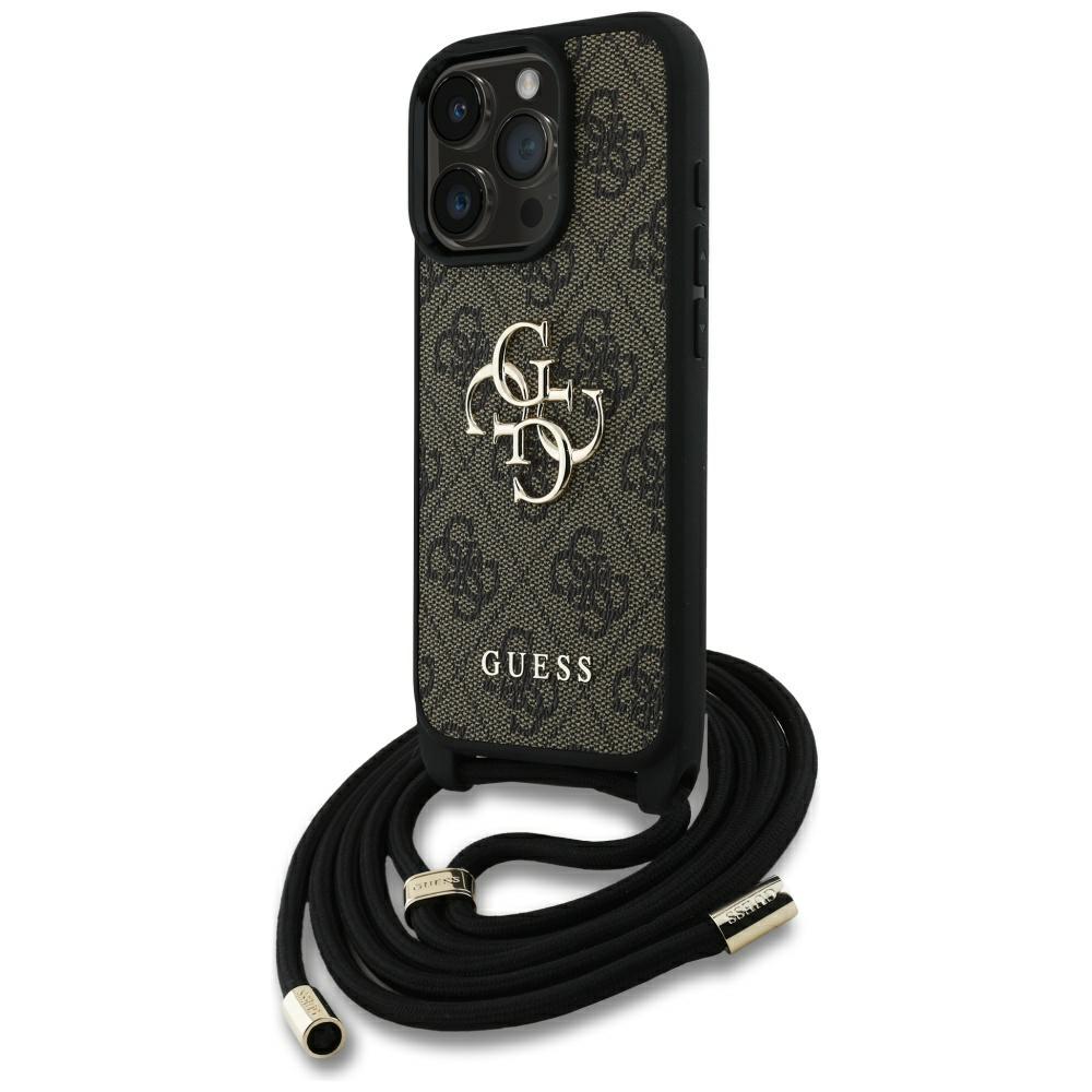 Etui Guess 4G Big Logo Cord Stap Crossbody Do Iphone 16 Pro Max, Brązowy
