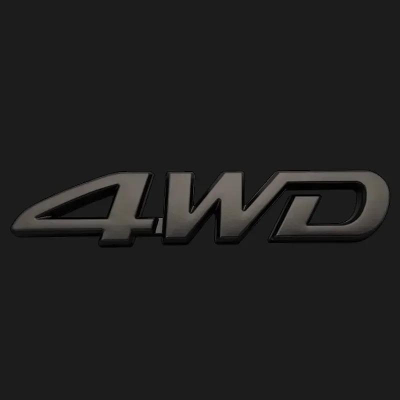 ACH1 3D ABS Car Logo for Toyota RAV4 Rongfang black car logo TOYOTA 4WD decoration in the net logo rear trunk car accessories