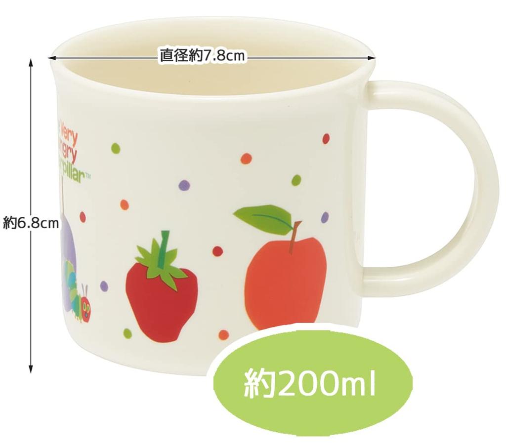 Skater Ланч-бокс пластиковый стакан 200 мл для детей антибактериальный можно мыть в посудомоечной машине сделано в Японии Очень голодная гусеница KE4AAG-A