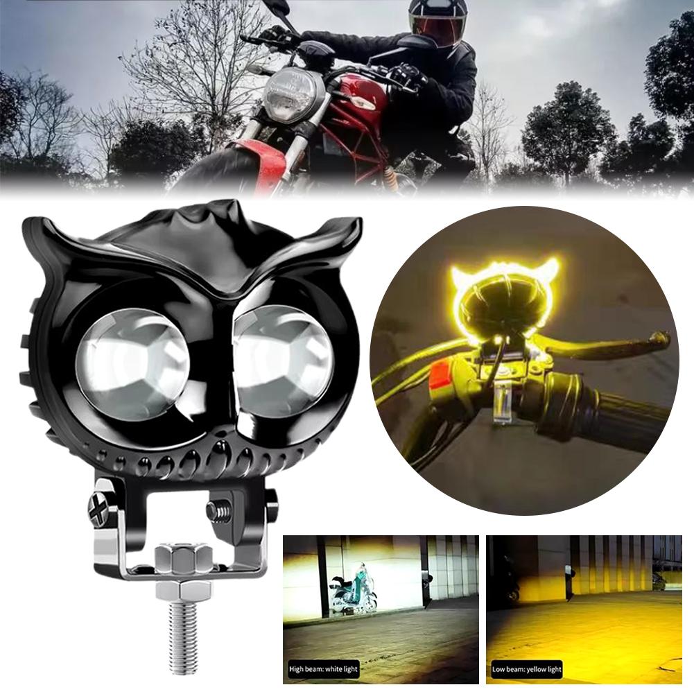 Двойные фары Сова светодиодные противотуманные фары белые аксессуары для мотоциклов фара прожектор дополнительный свет для мотоцикла M7u7