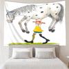 Pippi Longstocking Print Tapestry, Backdrop, Easy Setup, Ideal for Bedroom, Office & Living Room, with Aesthetic Wall Hanging Decor.