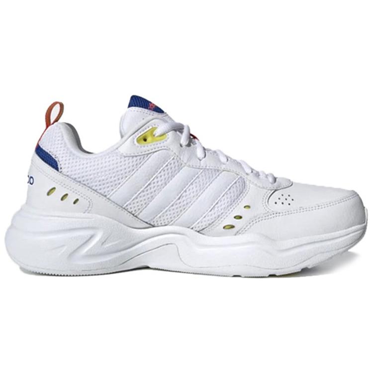 Adidas Neo Strutter Mesh, Textile Sports Slip Resistant Abrasion Resistant Low top Casual Shoes Men's White Blue Yellow EG8382