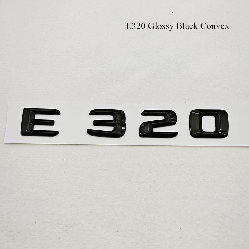 Glossy Black E200 E220 E300 E320 Rear Trunk Letters Badge Emblem for W212 W213 E Class Car Styling Replacement Accessories