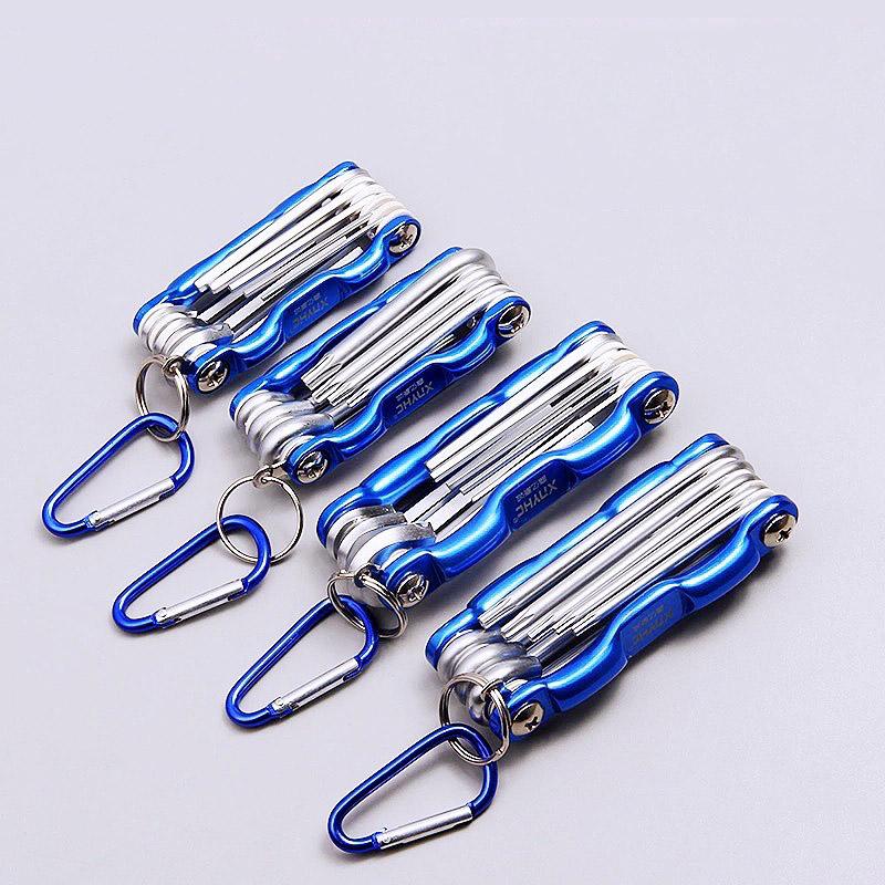Portable Folding Hex Wrench Allen Set Metal Metric System Torx Hexagonal Spanner Screwdriver Hex Key High Quality Hand Tool