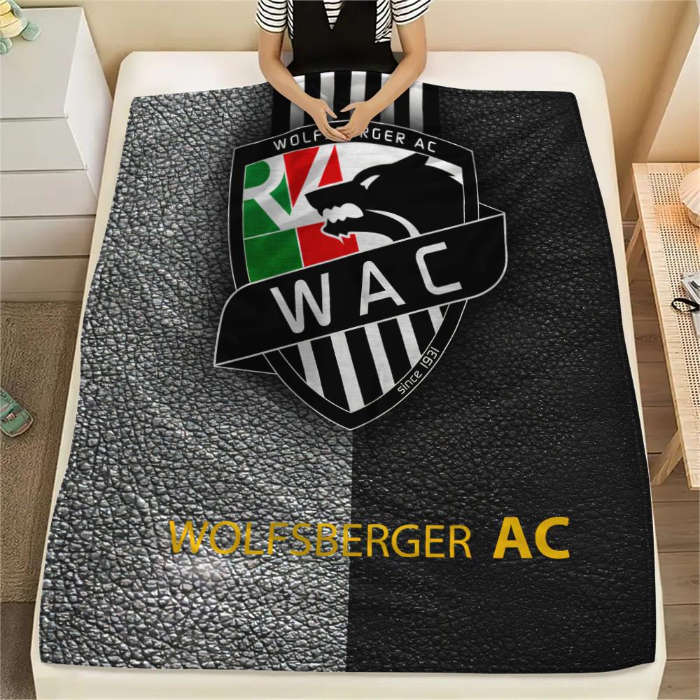 Wolfsberger AC pattern Flannel Blanket, High quality Comfortable for All Seasons, Home Decor, Warmth and Comfort, Perfect for Gifts.