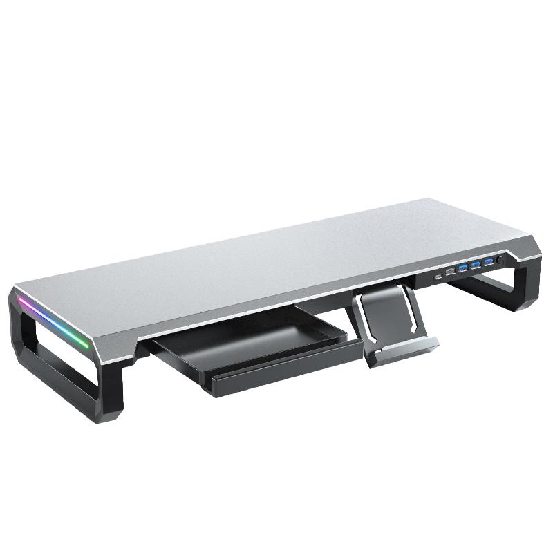 ICE COOREL Подставка-органайзер для монитора и ноутбука с USB-хабом и RGB-подсветкой