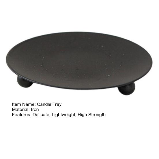 Candle Holder Anti-rust Wedding Props Good-looking Sturdy Creative Novelty Iron Golden Color Black Candle Tray Household Supply
