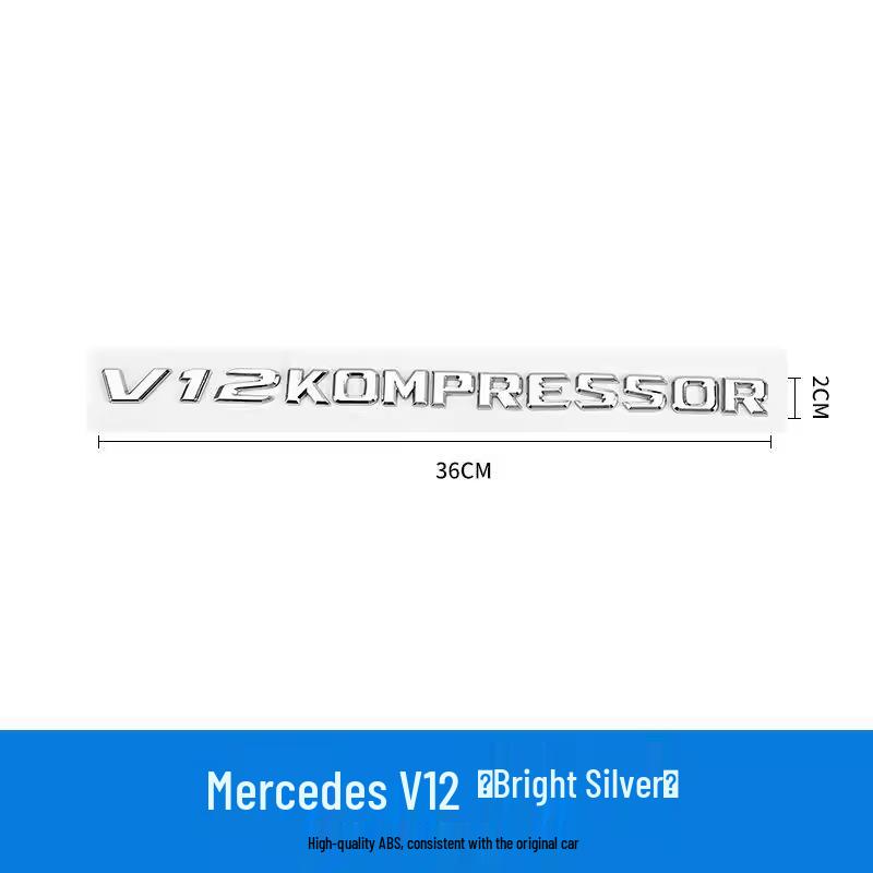 Mercedes V12 V6 V8 Kompressor Turbo Fender Emblem Sticker