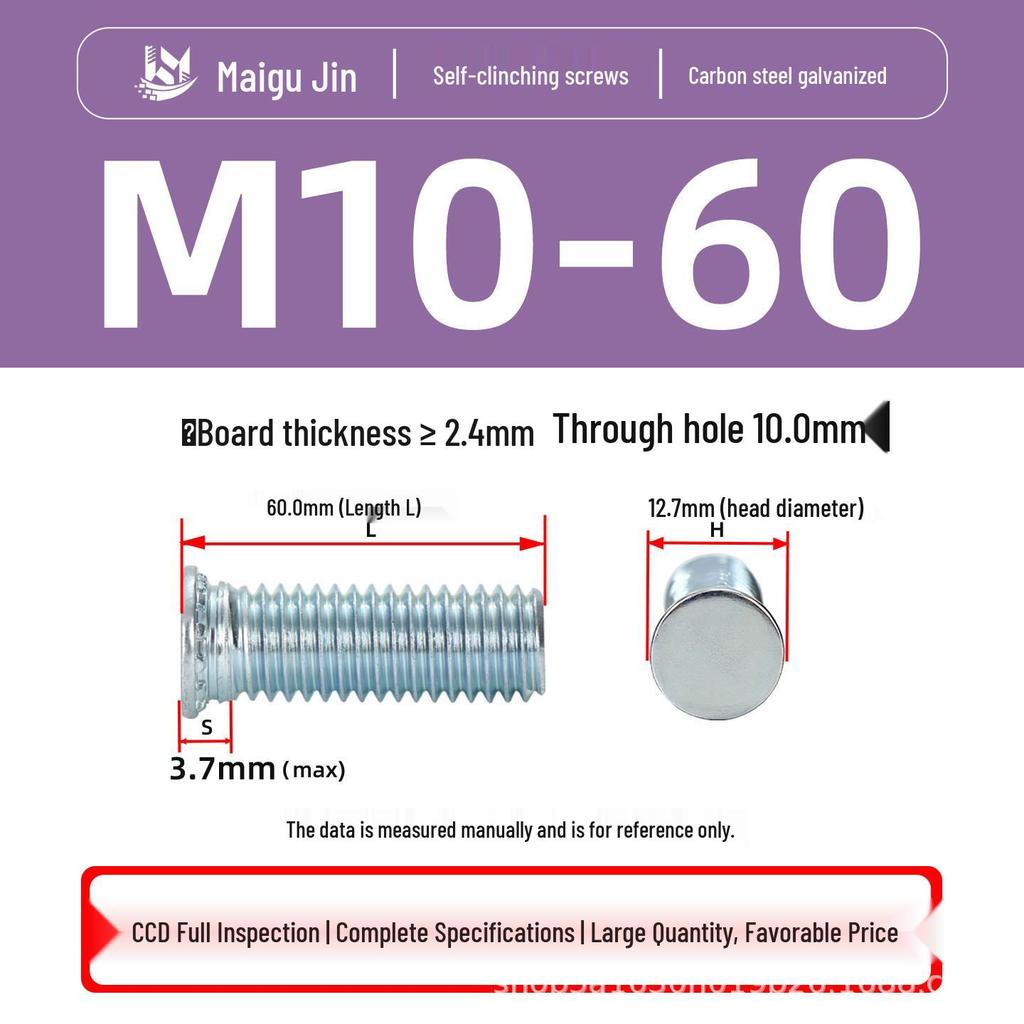 Flat Head Carbon Steel Galvanized Rivet Nuts FH-M2 to M10 - Free Shipping