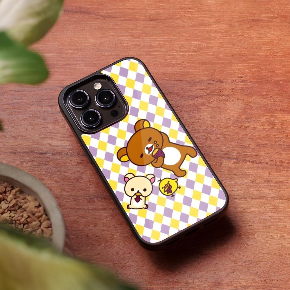 Rilakkuma Kawaii Phone Case for Iphone 16 15 14 13 Pro Max 12 11 Mini 7 8 Plus Se Xr X Xs Fundas Shell PC+TPU Cover