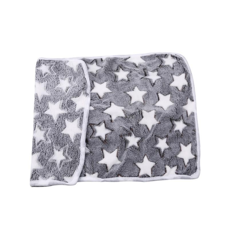 Lovely Star Love Cat Dog Mat Winter Pet Warm Coral Velvet Blanket