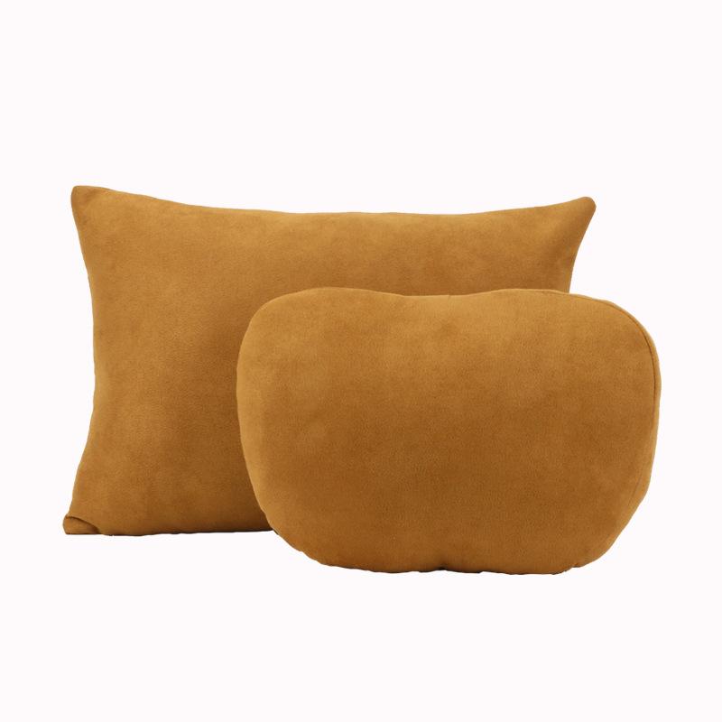 Комплект подушек для шеи и талии из замши для автомобиля