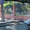 Подвеска на зеркало заднего вида автомобиля Регулируемая Религиозная бусинная подвеска Каменная бусина Шарм для сумки Христианский подарок для семьи друзей