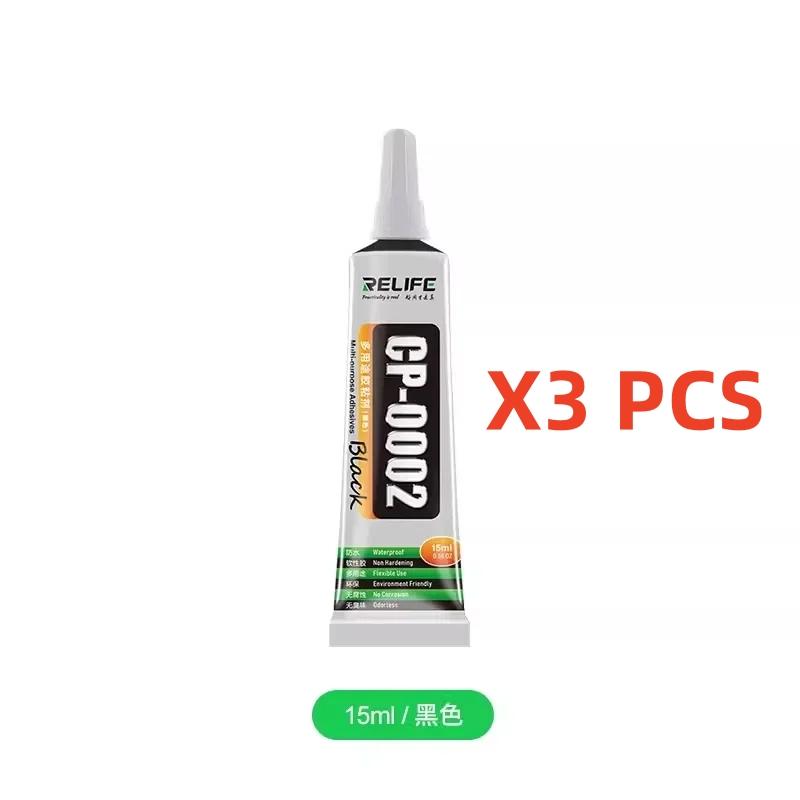 RELIFE 15/50 мл CP-0001 Прозрачный клей Clear Glue CP0002 Черный клей для средней рамки мобильного телефона, стекла ЖК-экрана, ремонт
