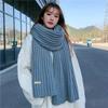Windproof Knitting Scarf Thickening Warm Tube Couple Warm Neck Cover Thermal Neck Warmer  Men Women