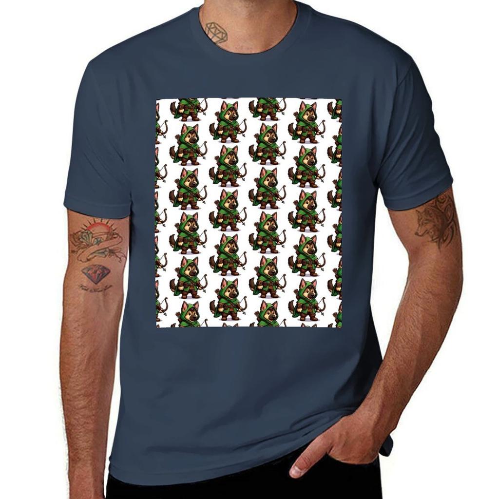 T-Shirt Dog man t graphic shirt shirts D&D man cotton t Scout