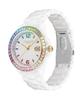 Coach СЕРЫЕ ЧАСЫ 36 ММ ИЗ БЕЛОЙ КЕРАМИКИ С РАДУЖНЫМИ КРИСТАЛЛАМИ. 14504019