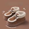 Women's Warm Platform Snow Boots Slippers Outdoor Indoor House Shoes Faux Suede Winter Ankle Booties Non-Slip Faux Fur Lining Short Booties for Women