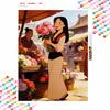 Disney Mulan Flower Market Diamond Paint Painting Art Kit Handmade DIY5D Home Decor Gift