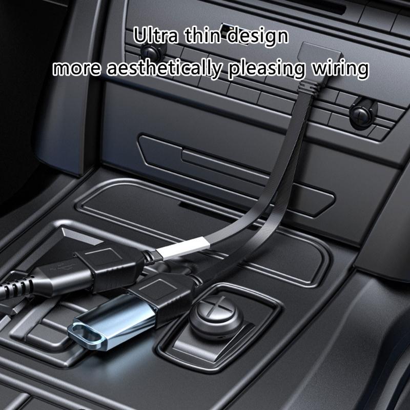 Двойной USB-разветвитель Кабель 1 штекер на 2 гнезда Удлинитель питания 90 градусов 480 Мбит/с Передача Для компьютера Автомобильное использование