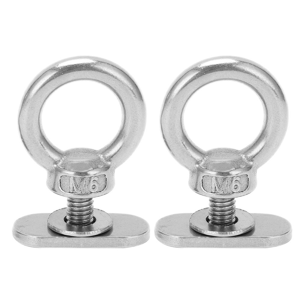KKA81 2PCS Kayak Track Mount Tie Slide Rail Stainless Steel Track Mount Tie for Canoeing