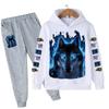 Autumn Boys Clothes Sets Printing Wolf Hoodies Cotton Sports Long Pants Casual Children Suit For Kids 4-14 Yrs Streetwear Suit