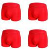 4 шт. красные боксеры, мужское нижнее белье, шорты из модала, мягкие трусы, мужские трусы, дышащие трусики, Homme, плавки