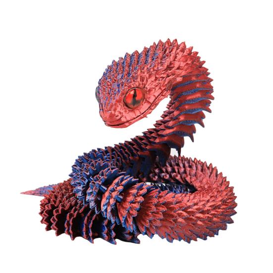 3D-печатные животные, шарнирные, имитация змеи, игрушки для снятия стресса, реалистичная гибкая игрушка-змея, настольное украшение для детей и взрослых