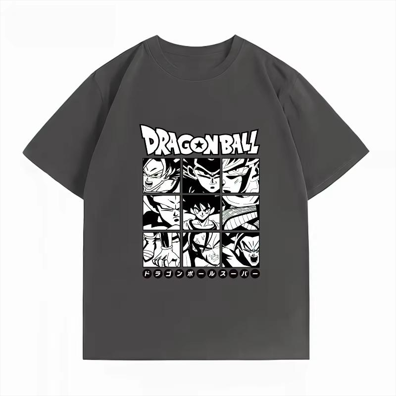 Dragon Ball Super Men's Casual Street‑Style Short‑Sleeve T‑Shirt with Character Graphic Print Women And Men T-Shirt