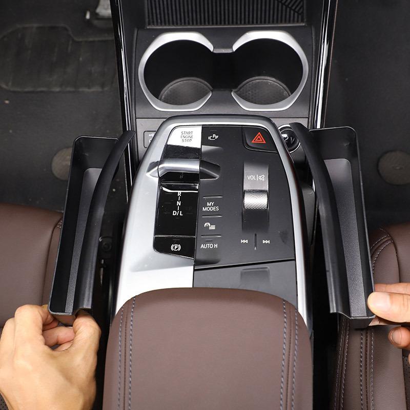 Для BMW X1 U11 2024 ABS Черный Боковой Органайзер Центральной Консоли Многофункциональный Подстаканник для Телефона Автомобильные Аксессуары для Интерьера