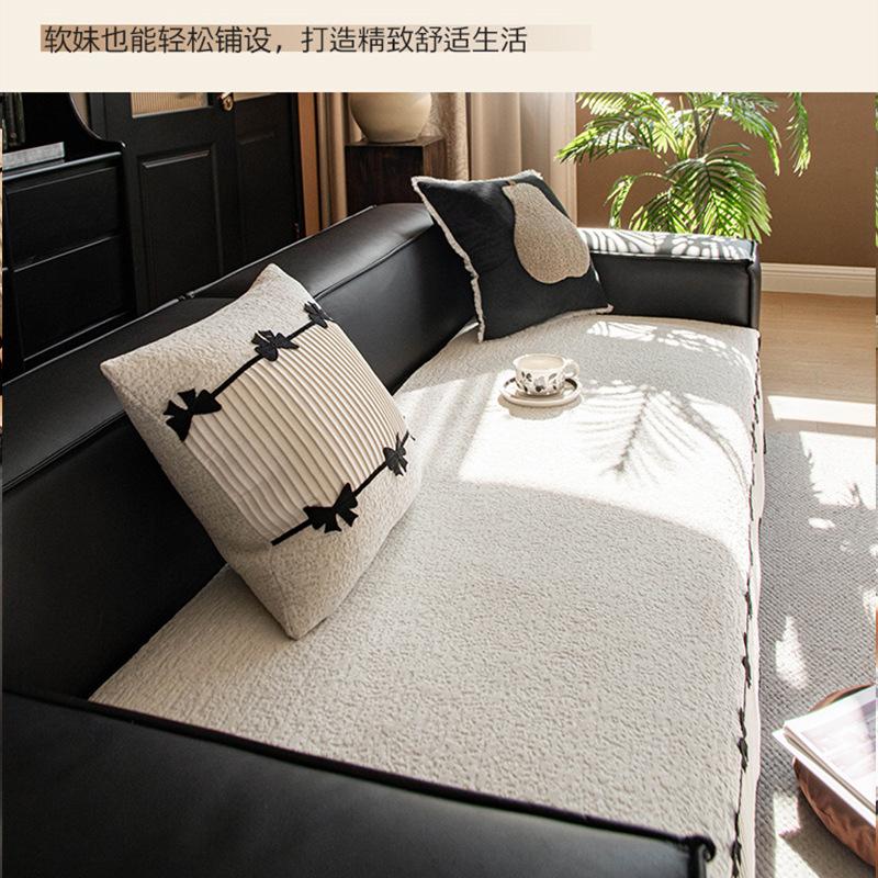 Soft Microfiber Sofa Cover With Reinforced Straps, Decorative Couch Cover And Washable Sofa Slipcover For Pets