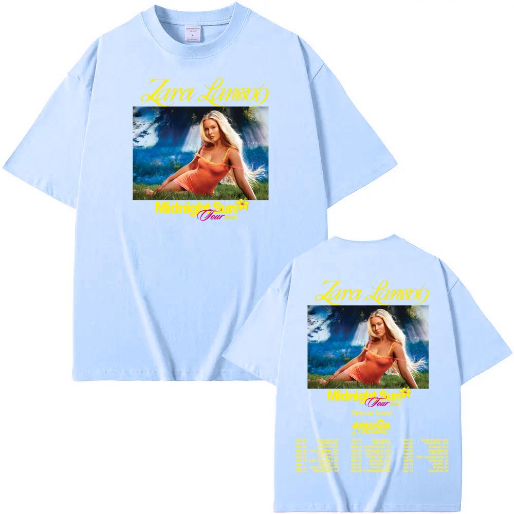 Zara Larsson-Midnight Sun 2026 T-shirt Summer newO-neck High QualityTshirts 2025new Vintage 100%cotton Comfortable Camisetas