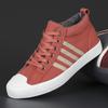 Breathable Men's High Top Canvas Boots Autumn 2024 Basic Casual Shoes Youth Trend Mid-top Designer Shoes Plush Canvas Shoes