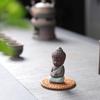 Chinese Style Buddha Statue Cute Sitting Statues Garden Accessories Mini Monk Figurines  Tea Play