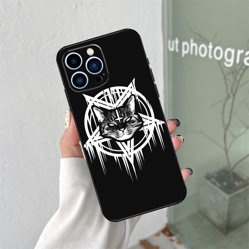 Чехол-кошелек Лунный Таро Кот-Ведьма для iPhone 16 15 11 12 13 14 Pro Max Plus XS X XR 12 13 Mini Задняя крышка