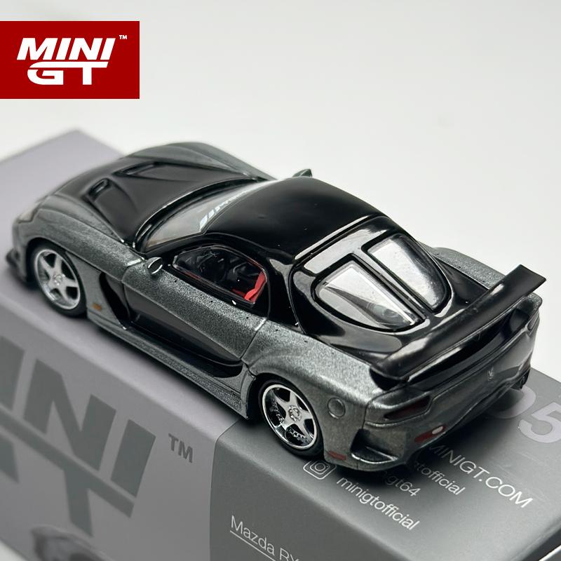 МИНИГТ 1:64 Mazda RX-7 VeilSide Fortune Серый литой диск Модель автомобиля 1057