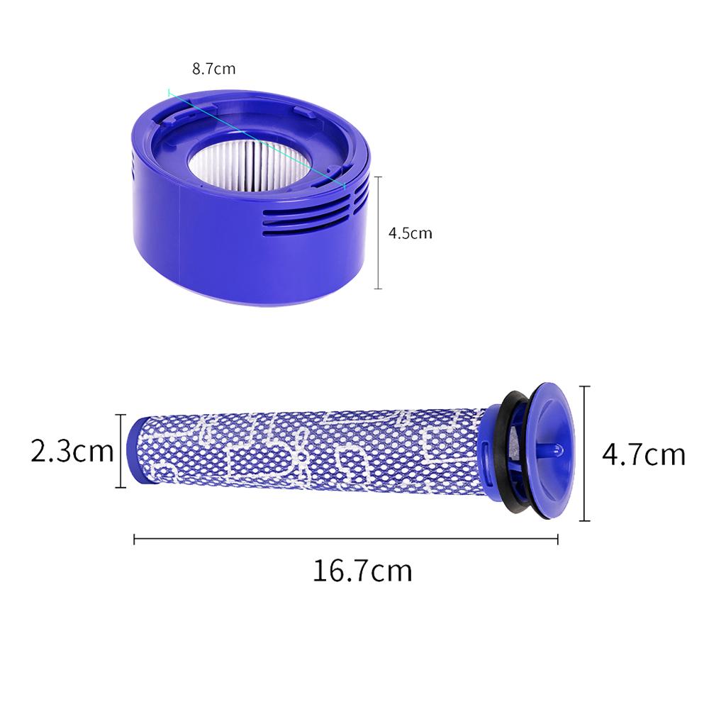 Compatible For Dyson V7 V8,Motor Back Cover & HEPA Filter Vacuum Cleaner Replacement Kit Spare Parts