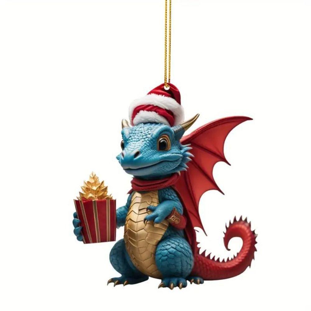Christmas Children Xmas Dragon Keychain Xmas Dragon Home Decoration  Car Interior Accessory