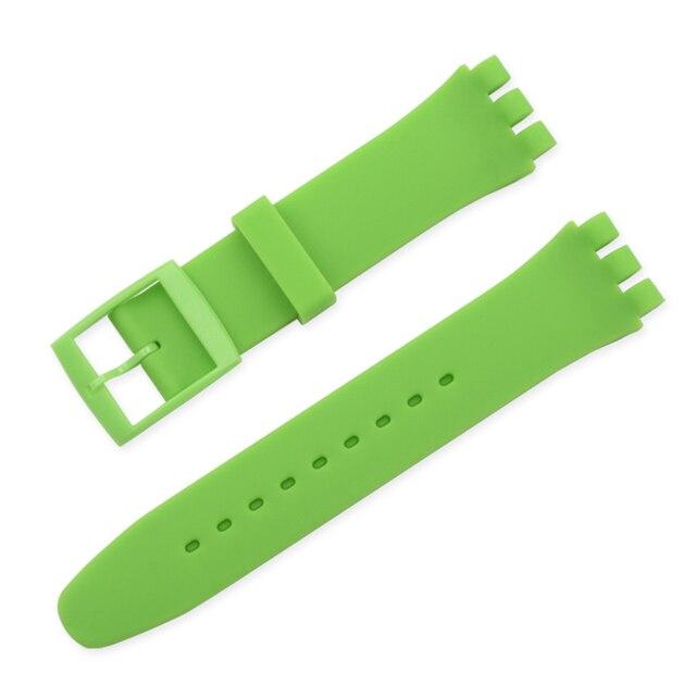 Силиконовый ремешок для часов Swatch, ремешок для часов 12 мм, 16 мм, 17 мм, 19 мм, 20 мм, водонепроницаемый резиновый браслет, аксессуары с инструментами