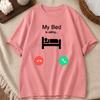My Bed Is Calling Graphic T Shirts for Unisex Unisex Phone Call Design Funny Unisex Clothes Summer Short Sleeve TShirt O Neck Tee