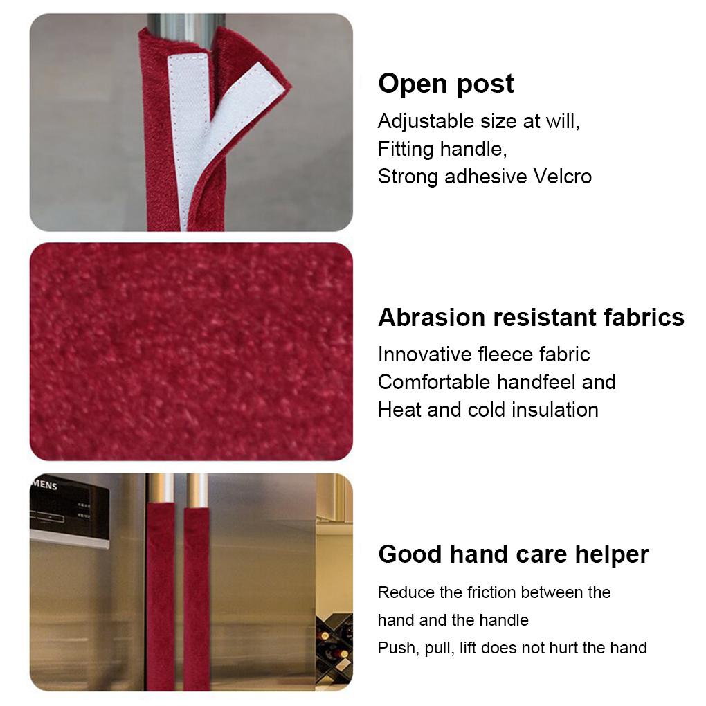 Упаковка из 2 чехлов для ручек дверей холодильников, кухонных приборов, микроволновых печей, перчаток с защитой от отпечатков пальцев, аксессуаров для ресторанов и кафе