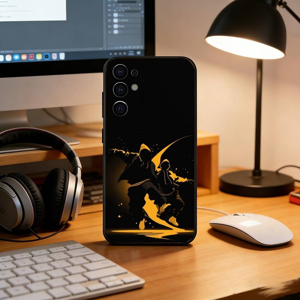 Hip-hop Illustration Phone Case For Samsung S25,S24,S21,S22,S23,S30,Ultra,S20,Plus,Fe,Soft Silicone Black Cover
