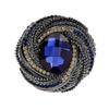 New Rhinestone Round Brooches For Women Vintage Elegant Pin 2 Colors Available Party Wedding Accessories High Quality